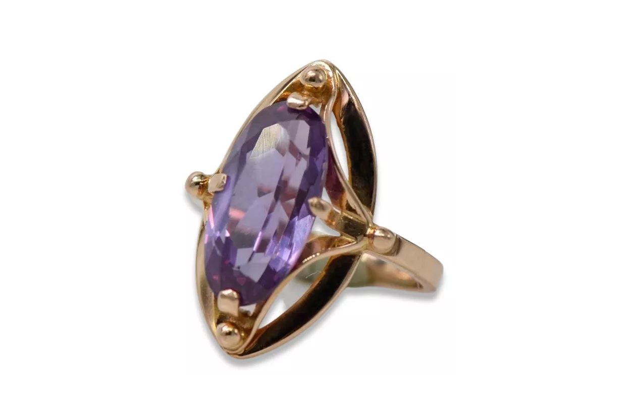 Original Vintage 14K Rose Gold Alexandrite Ring Vintage Jewlery vrc047r Original Vintage 14K Rose Gold Alexandrite Ring Vintage Jewlery vrc047r